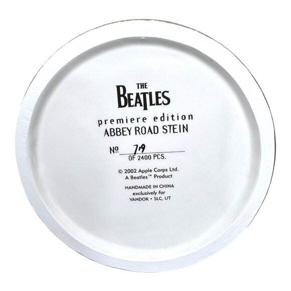 The Beatles Abbey Road Stein Premiere Edition No. 79 Of 2400 Pcs NEW Vandor 2002 - Picture 4 of 9